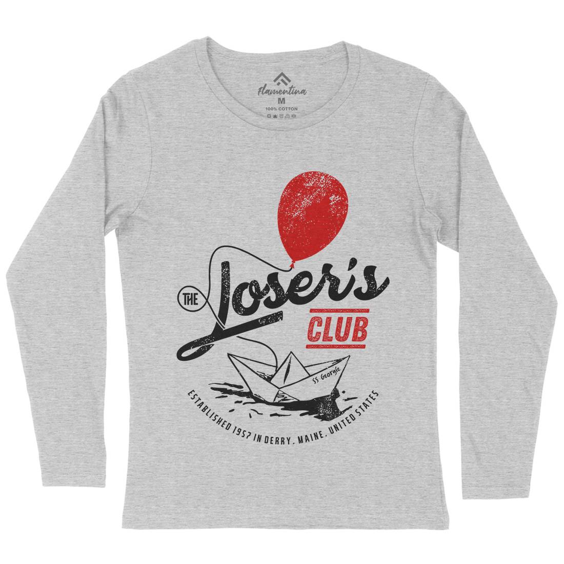 Losers Club Womens Long Sleeve T-Shirt Horror D125