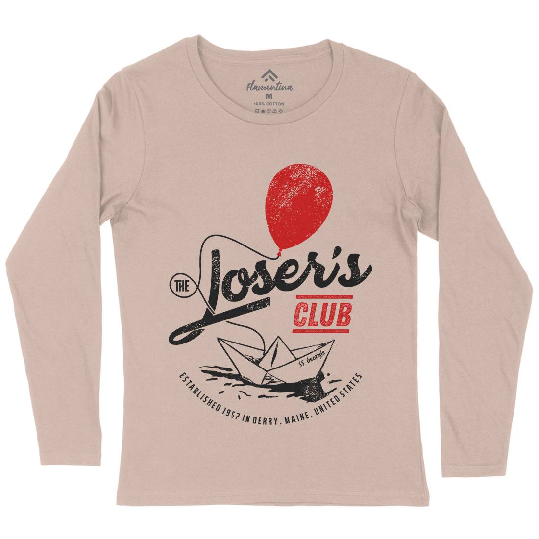 Losers Club Womens Long Sleeve T-Shirt Horror D125