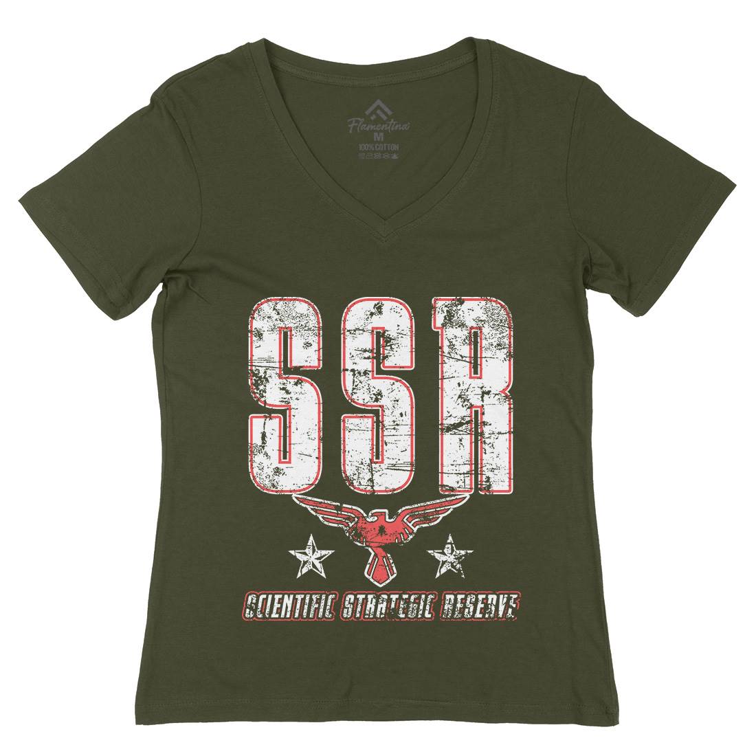 Ssr Womens Organic V-Neck T-Shirt Space D127