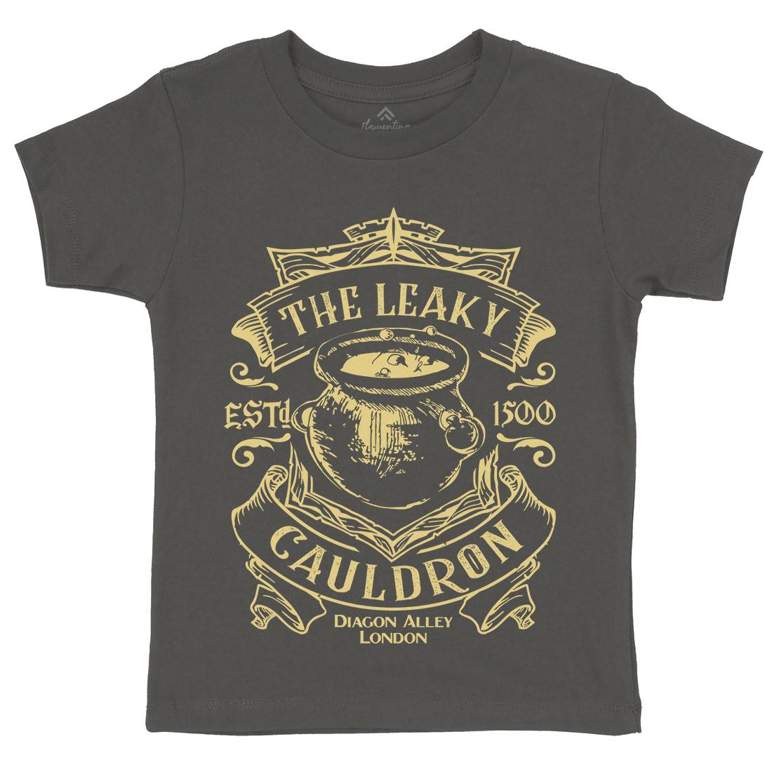 Leaky Cauldron Kids Organic Crew Neck T-Shirt Space D128