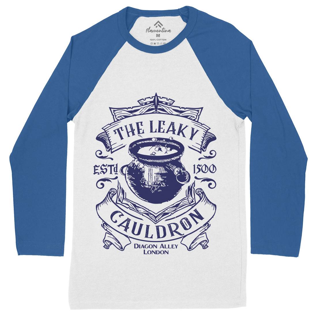 Leaky Cauldron Mens Long Sleeve Baseball T-Shirt Space D128