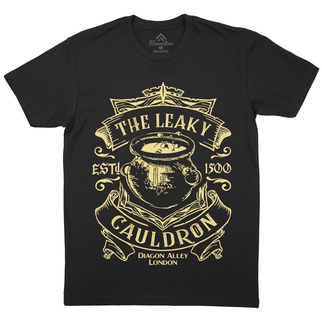 Leaky Cauldron Mens Crew Neck T-Shirt Space D128