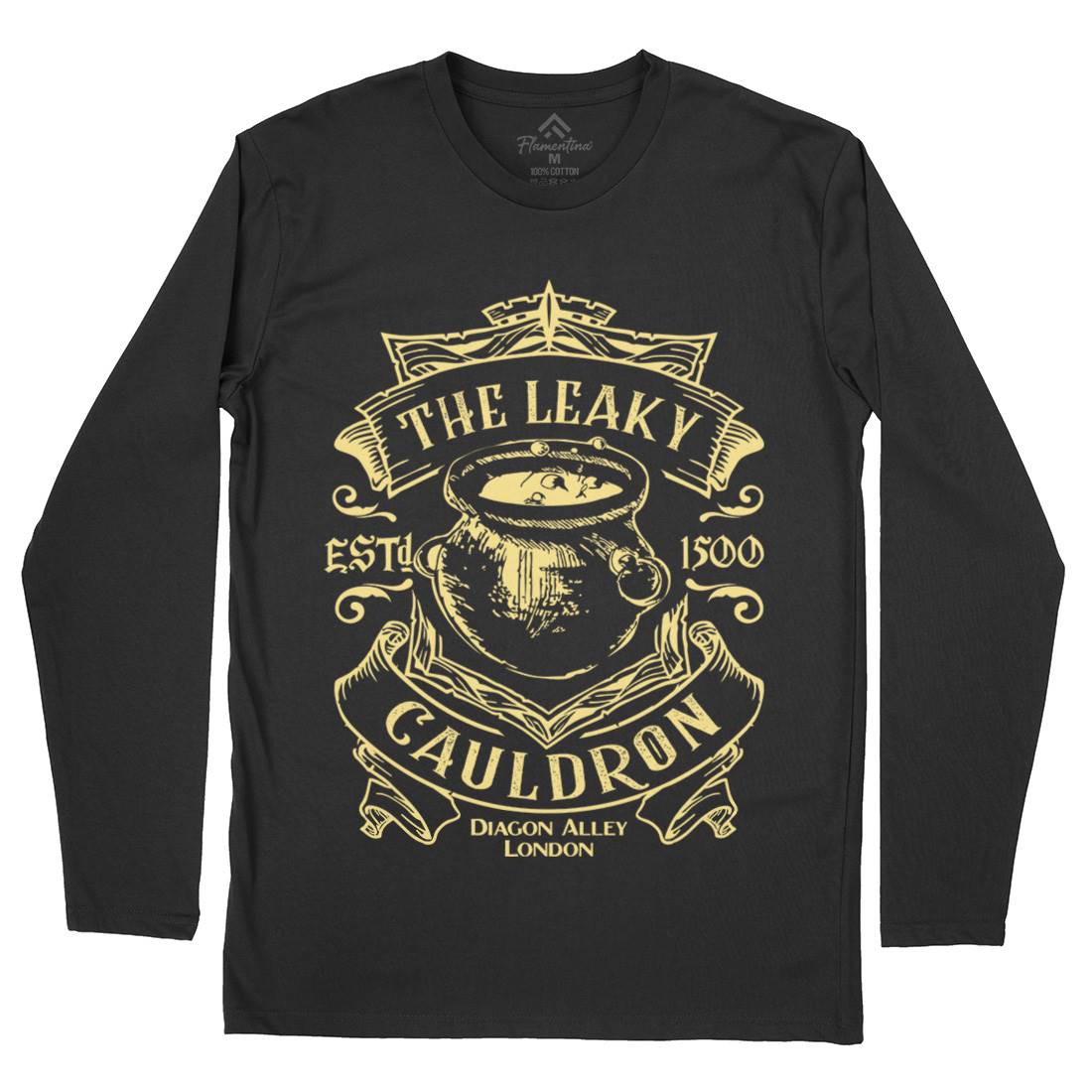 Leaky Cauldron Mens Long Sleeve T-Shirt Space D128