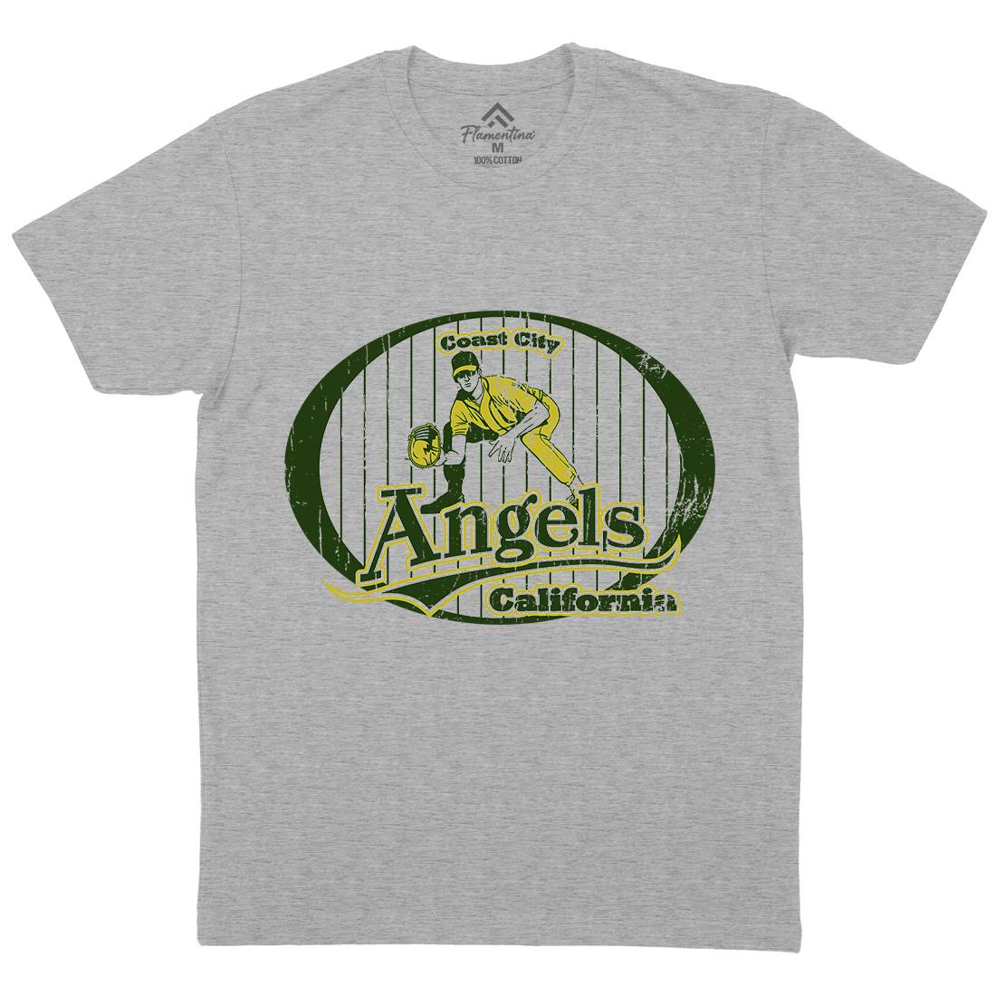 Coast City Angels Mens Organic Crew Neck T-Shirt Sport D129