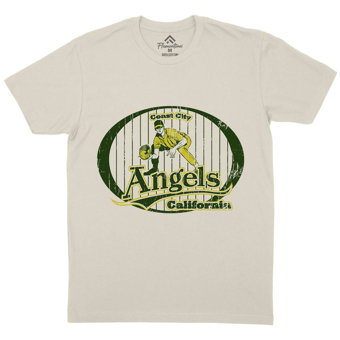 Coast City Angels Mens Organic Crew Neck T-Shirt Sport D129