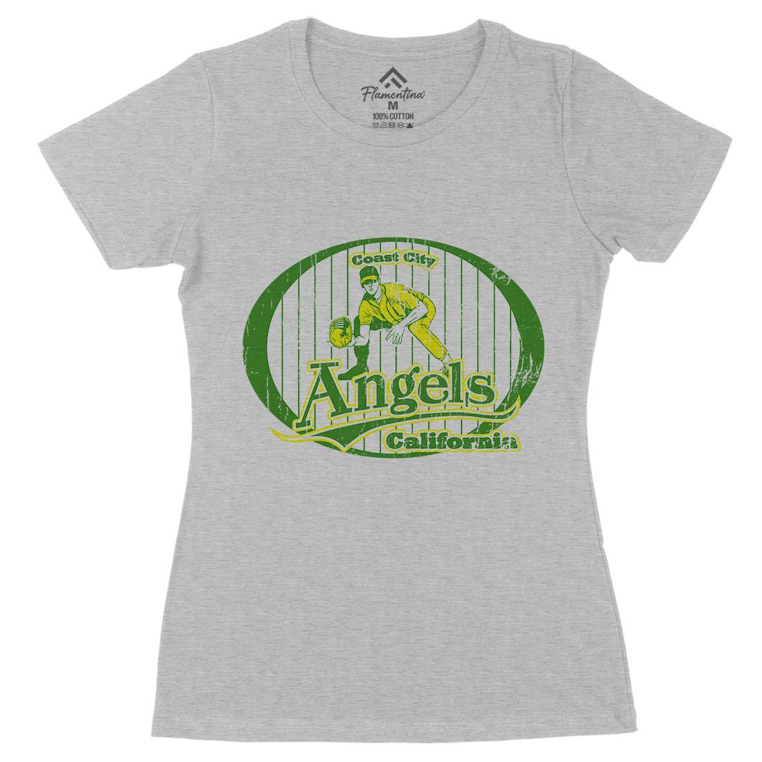 Coast City Angels Womens Organic Crew Neck T-Shirt Sport D129
