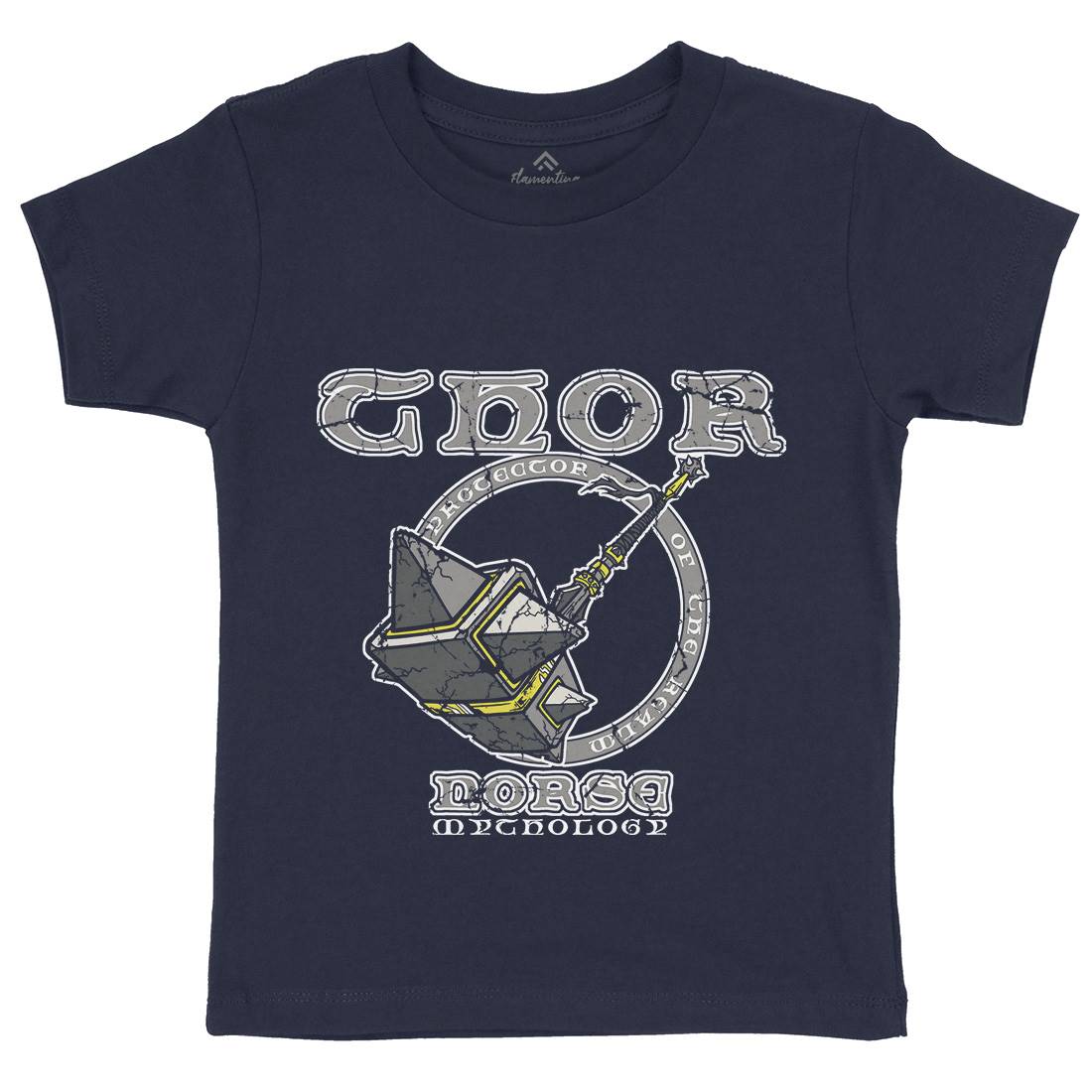 Thors Hammer Kids Crew Neck T-Shirt Religion D130