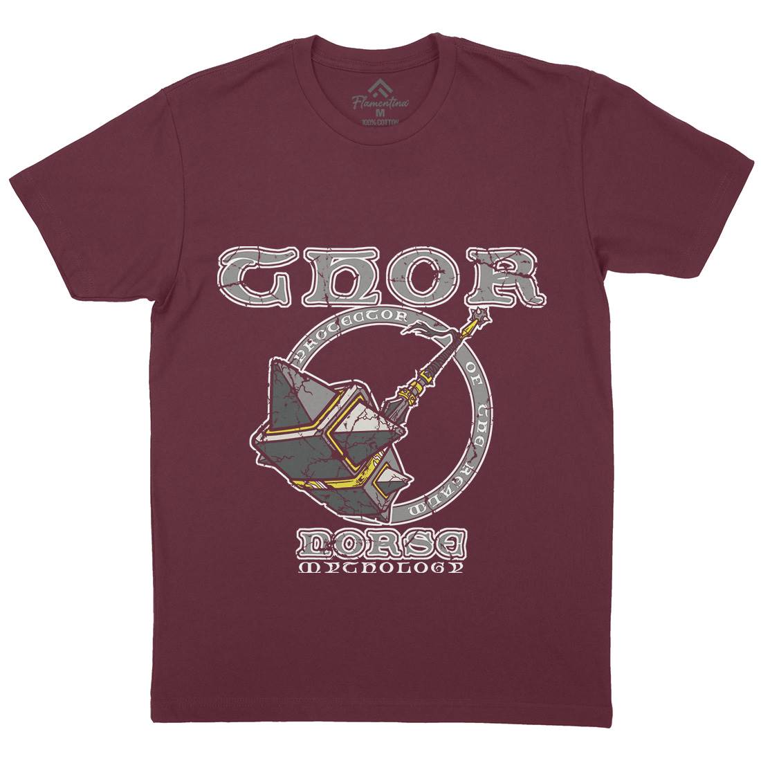 Thors Hammer Mens Crew Neck T-Shirt Religion D130