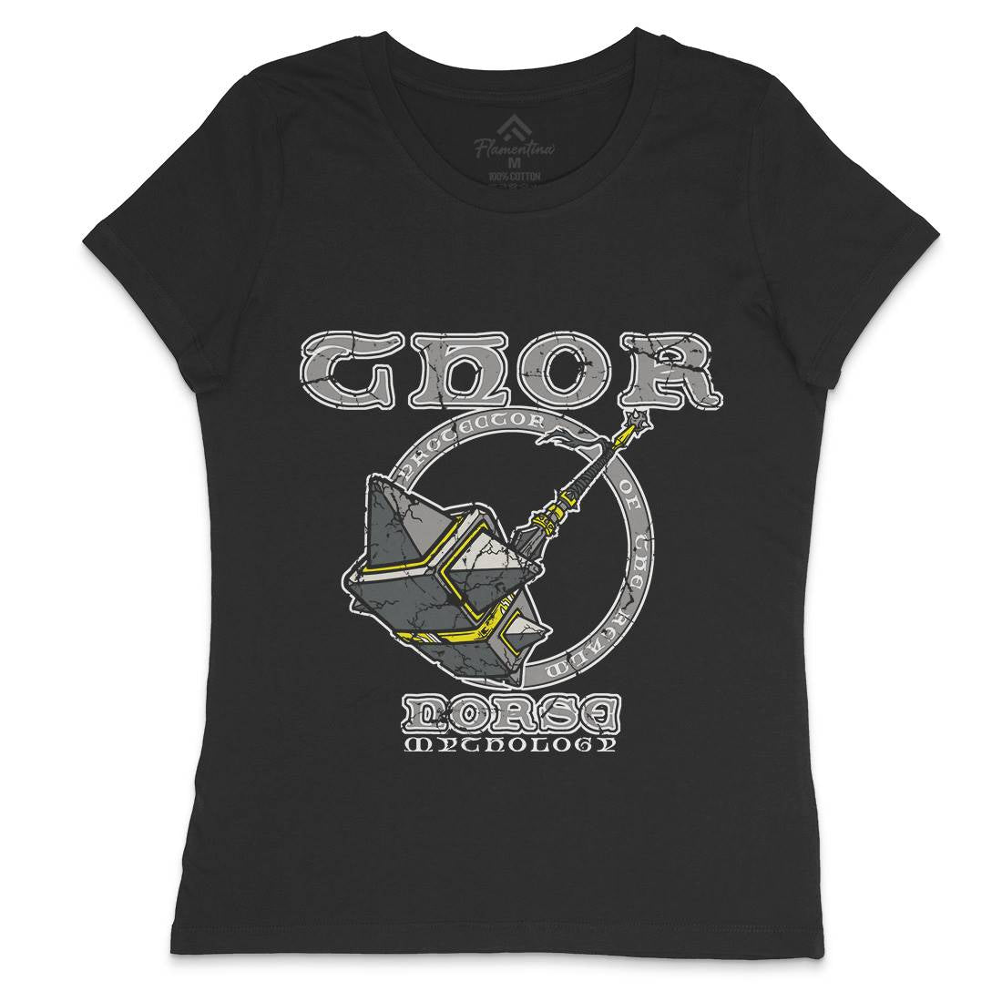 Thors Hammer Womens Crew Neck T-Shirt Religion D130
