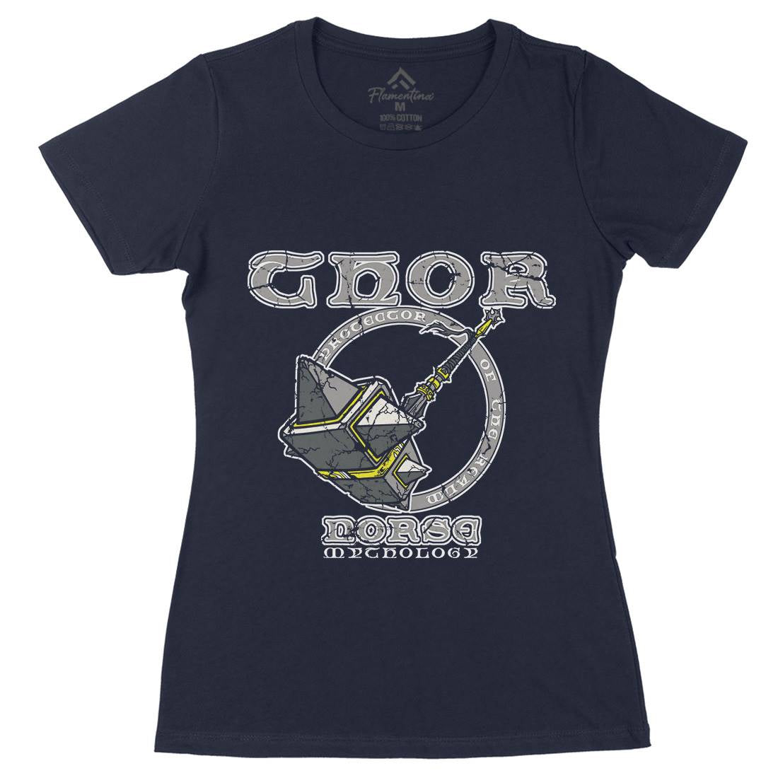 Thors Hammer Womens Organic Crew Neck T-Shirt Religion D130