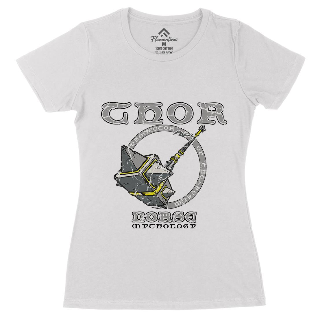 Thors Hammer Womens Organic Crew Neck T-Shirt Religion D130