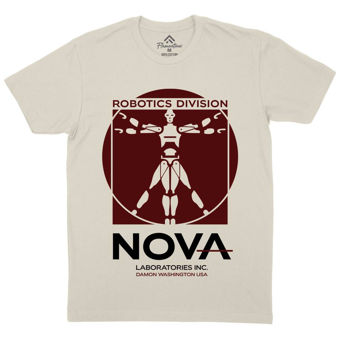 Nova Laboratories Inc Mens Organic Crew Neck T-Shirt Space D131