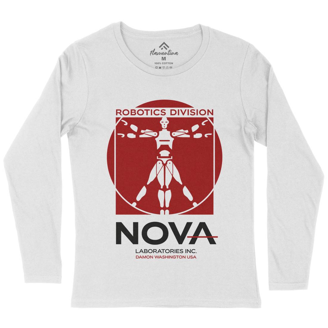 Nova Laboratories Inc Womens Long Sleeve T-Shirt Space D131