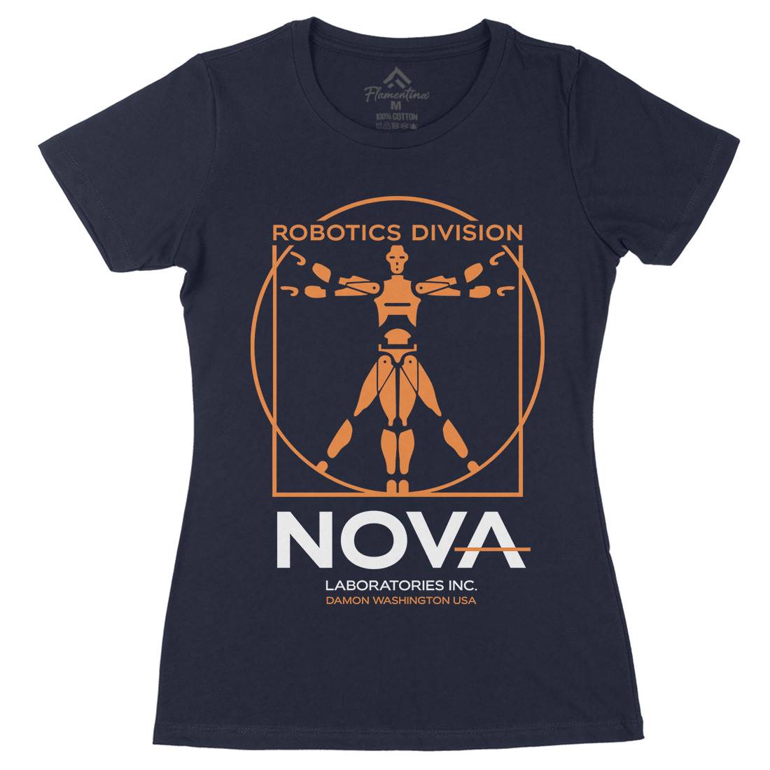 Nova Laboratories Inc Womens Organic Crew Neck T-Shirt Space D131