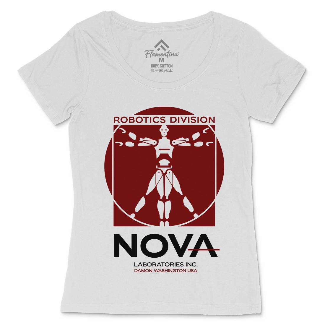 Nova Laboratories Inc Womens Scoop Neck T-Shirt Space D131