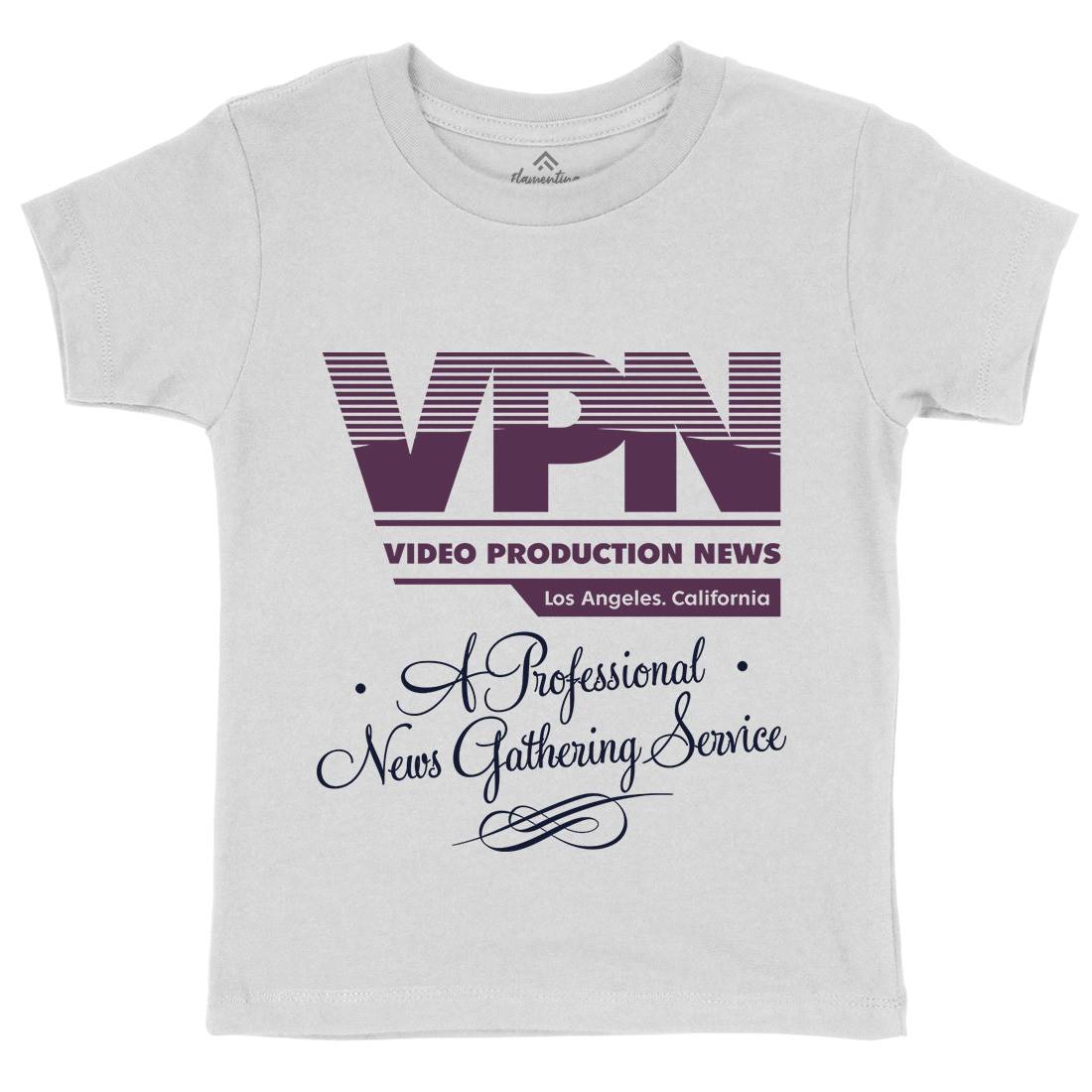 Video Production News Vpn Kids Organic Crew Neck T-Shirt Horror D132