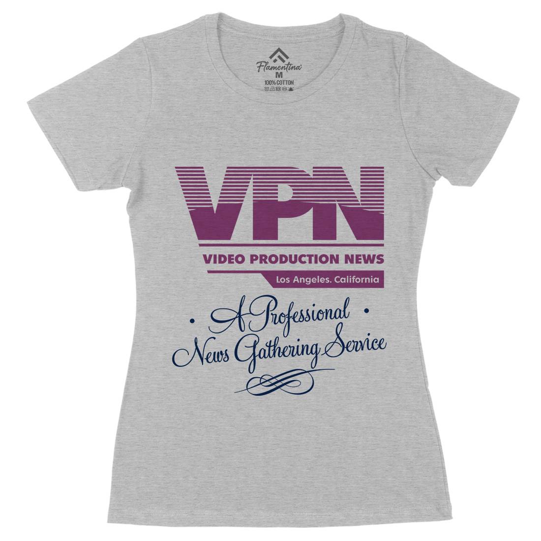 Video Production News Vpn Womens Organic Crew Neck T-Shirt Horror D132