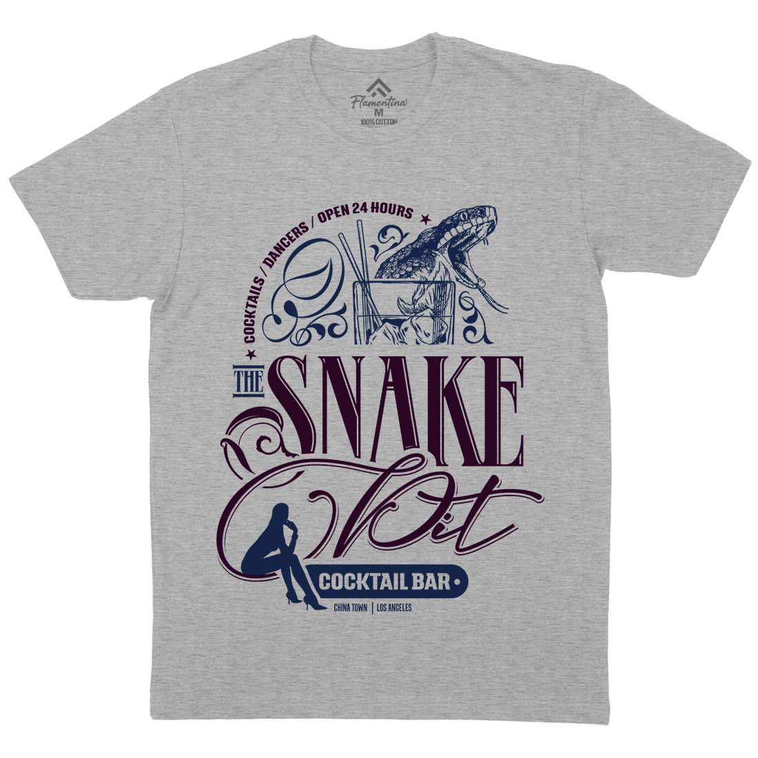 Snake Pit Mens Organic Crew Neck T-Shirt Space D133