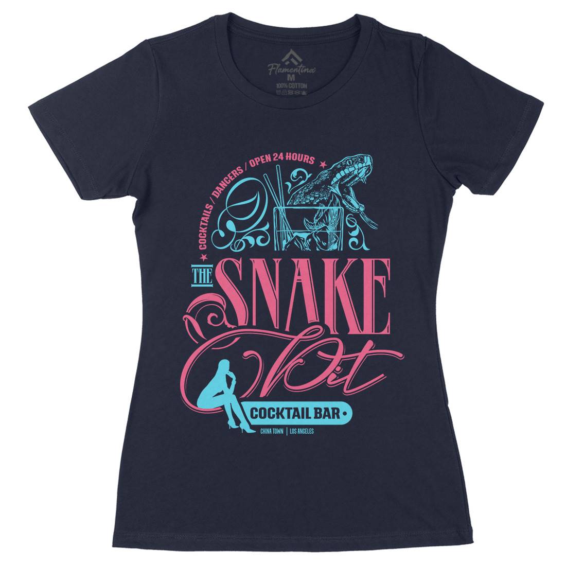Snake Pit Womens Organic Crew Neck T-Shirt Space D133