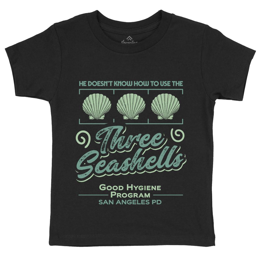 Three Seashells Kids Organic Crew Neck T-Shirt Space D134