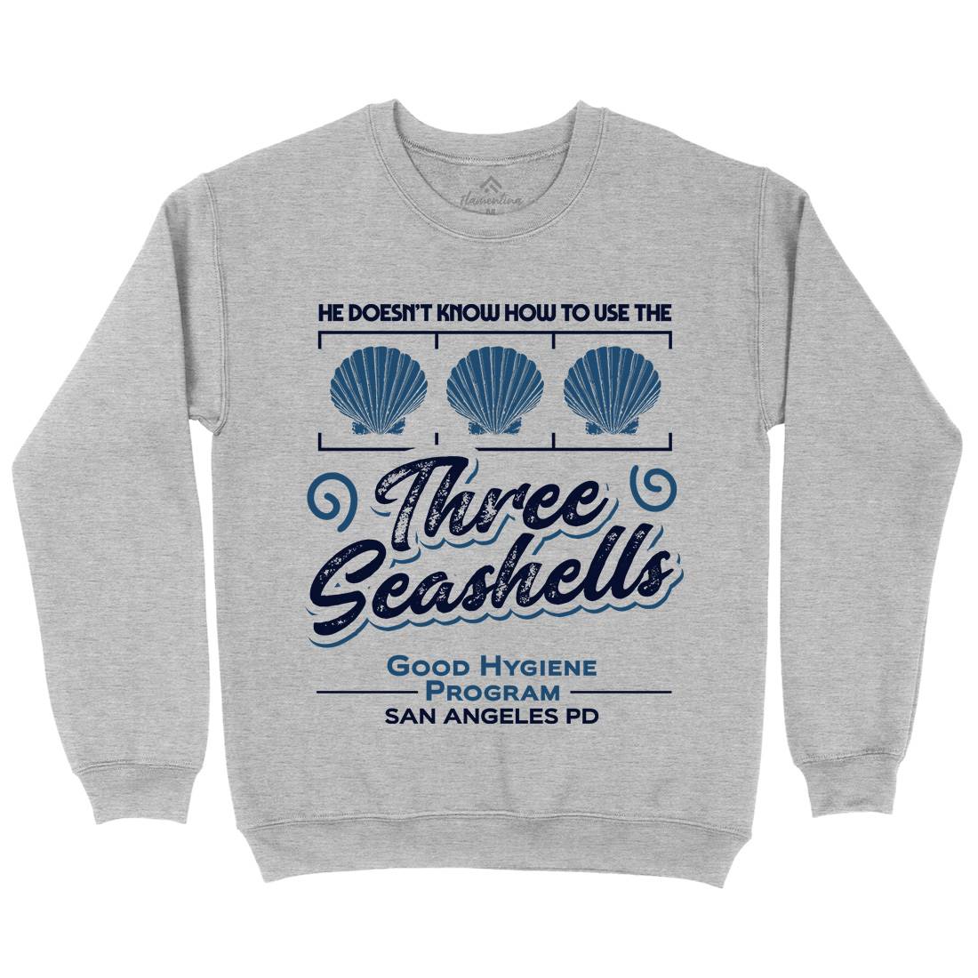 Three Seashells Mens Crew Neck Sweatshirt Space D134