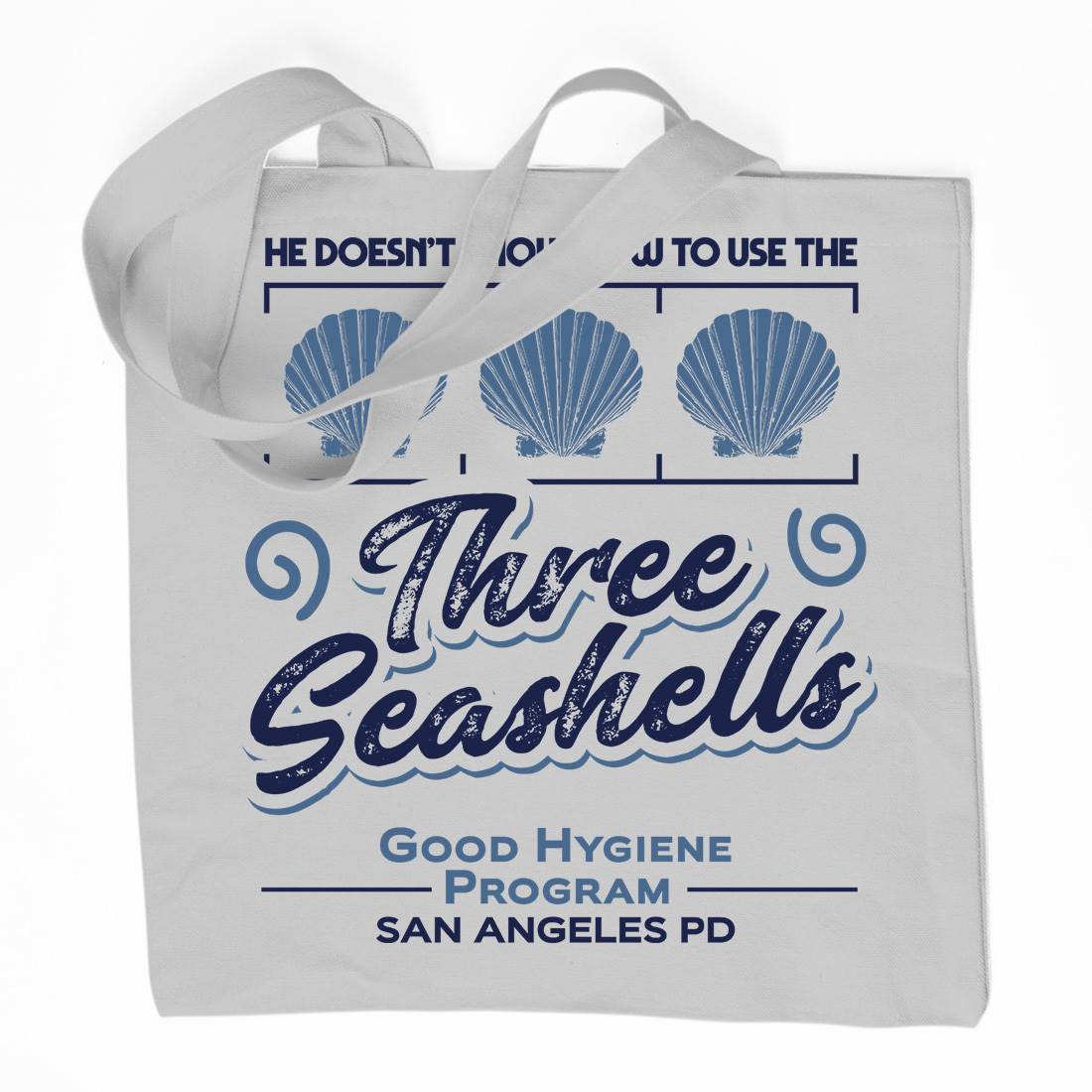 Three Seashells Organic Premium Cotton Tote Bag Space D134
