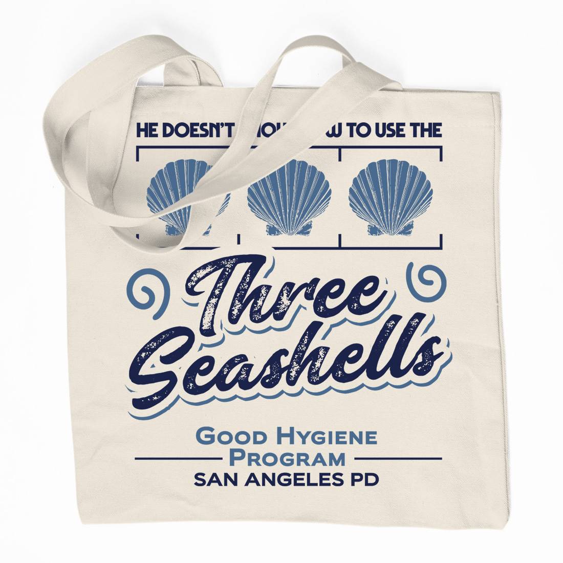 Three Seashells Organic Premium Cotton Tote Bag Space D134