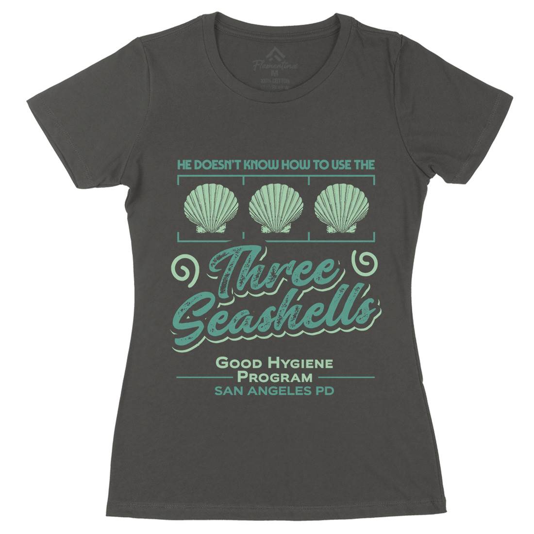 Three Seashells Womens Organic Crew Neck T-Shirt Space D134
