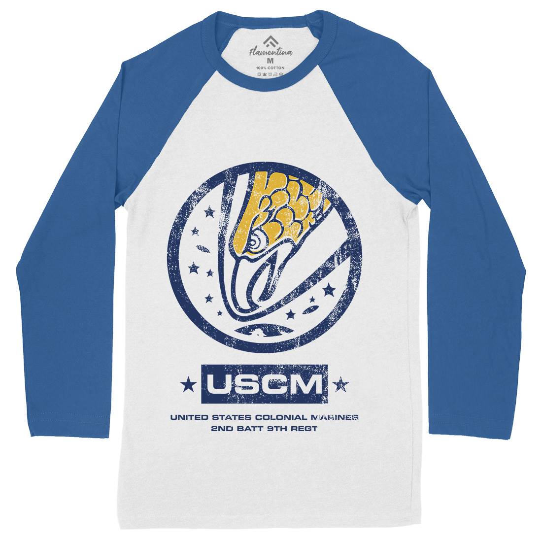 Uscm Mens Long Sleeve Baseball T-Shirt Space D135