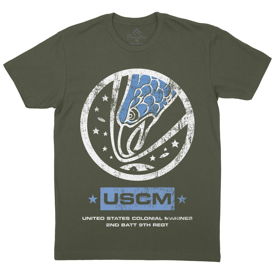 Uscm Mens Organic Crew Neck T-Shirt Space D135