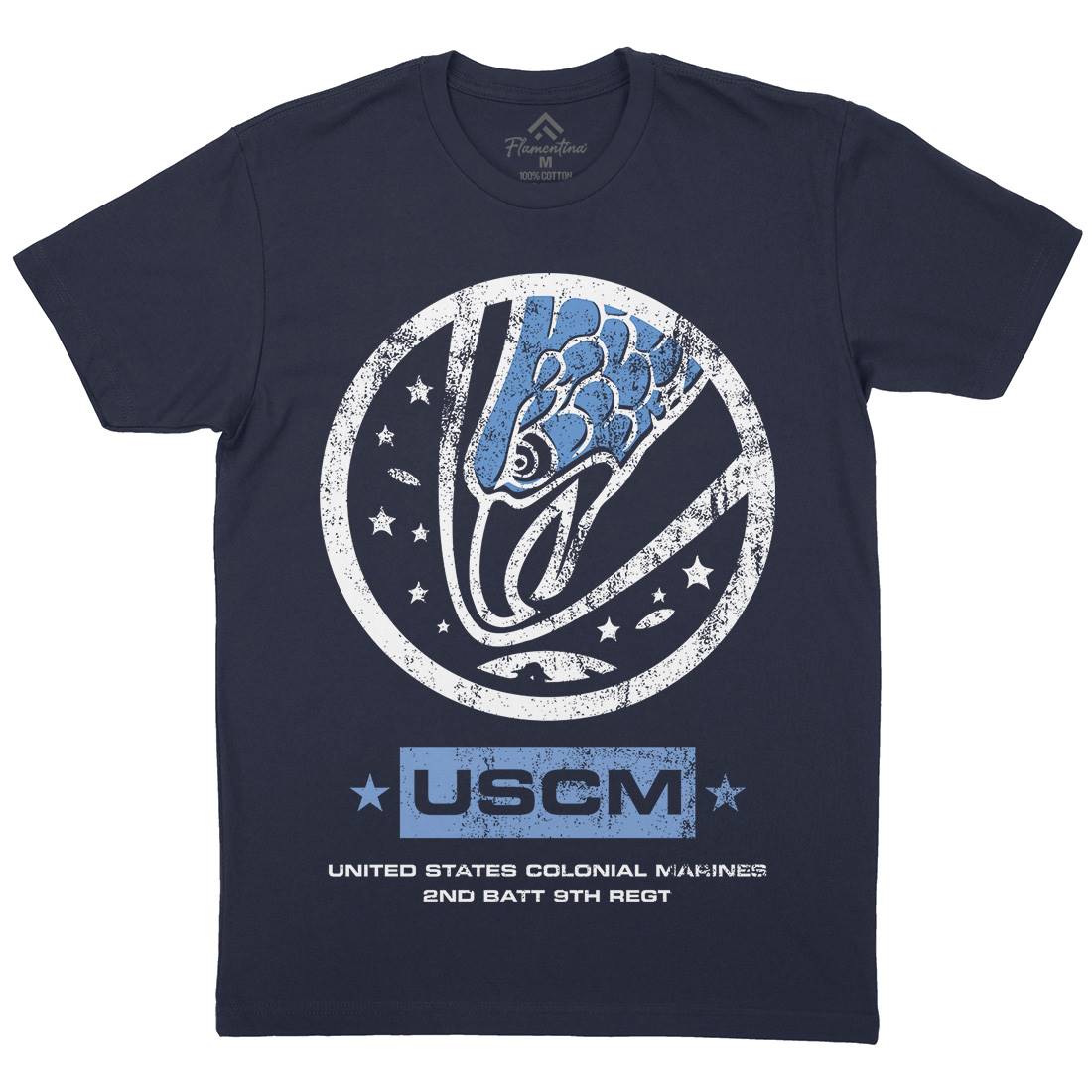 Uscm Mens Organic Crew Neck T-Shirt Space D135