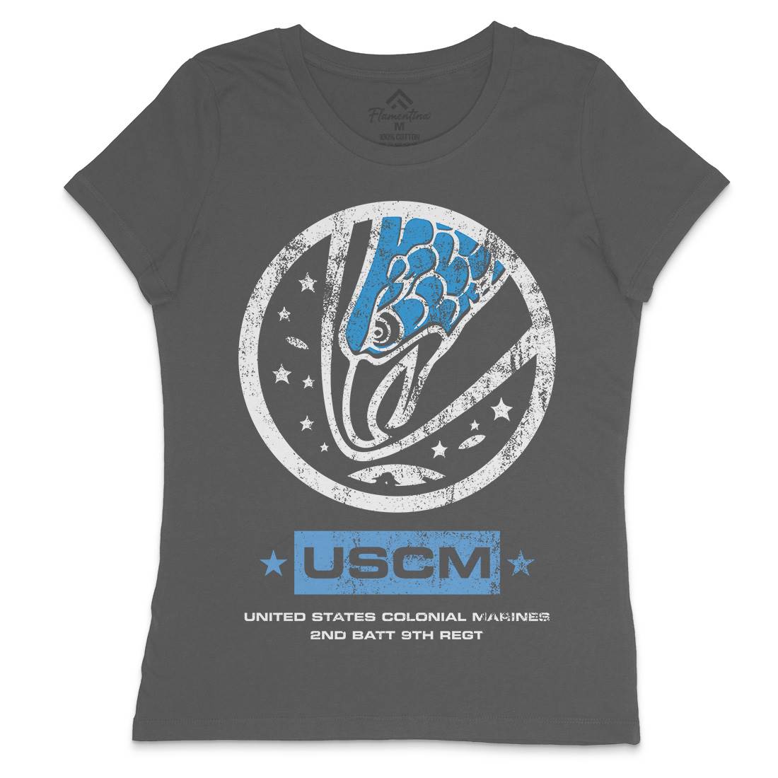 Uscm Womens Crew Neck T-Shirt Space D135