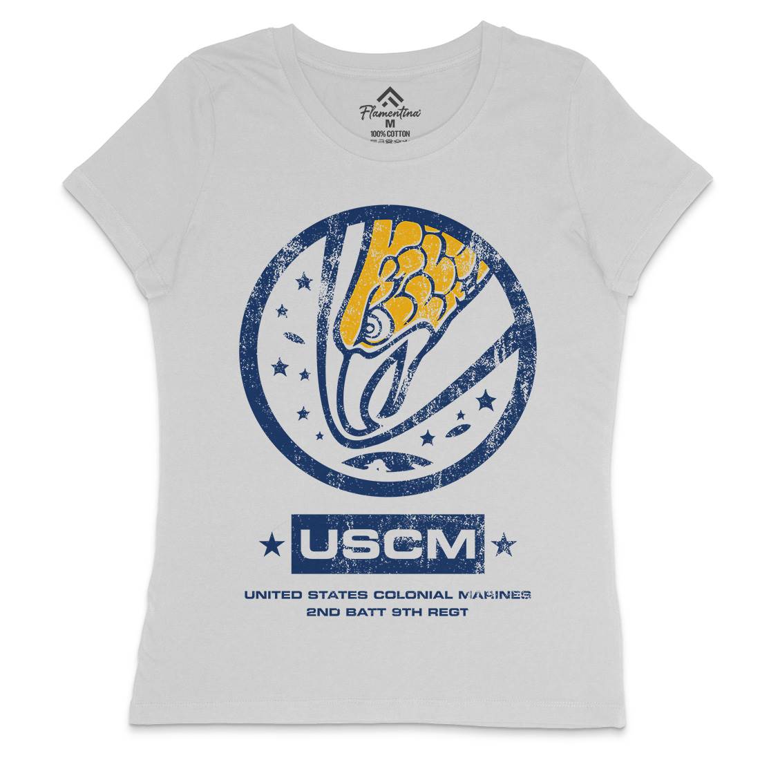 Uscm Womens Crew Neck T-Shirt Space D135