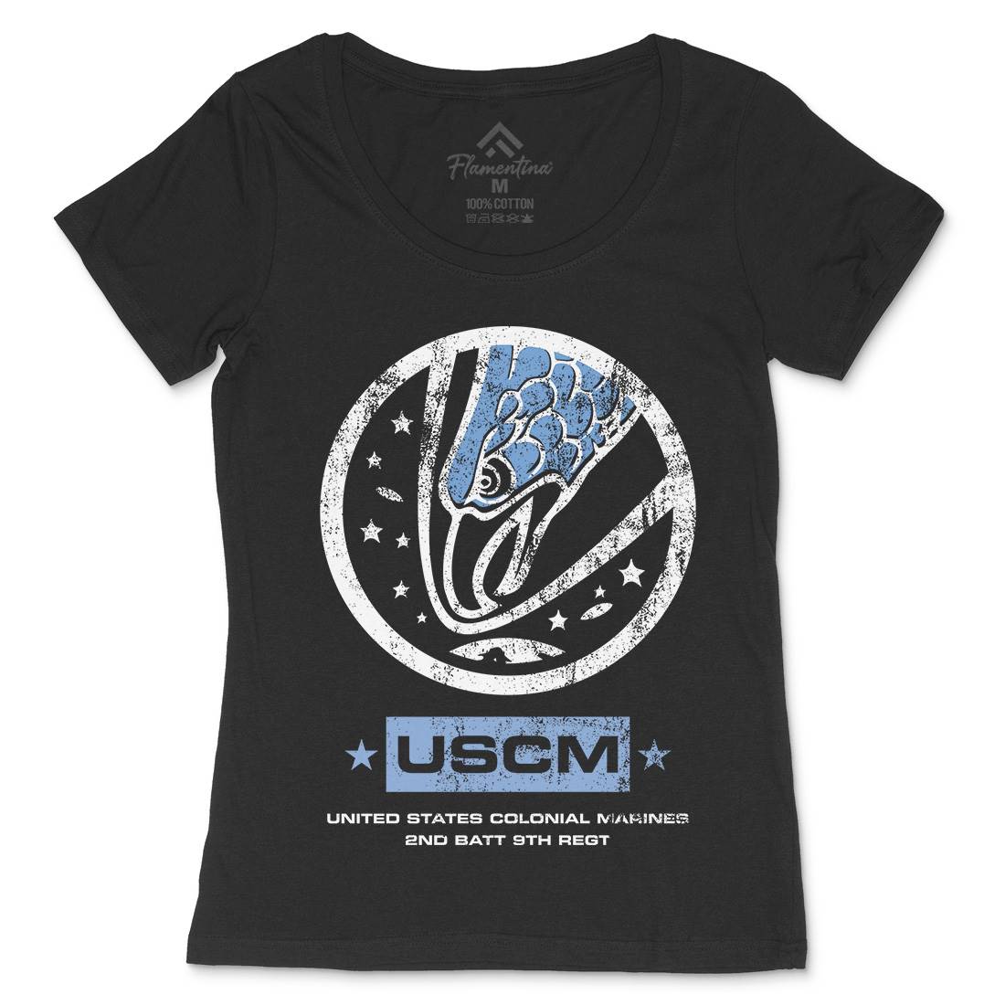 Uscm Womens Scoop Neck T-Shirt Space D135