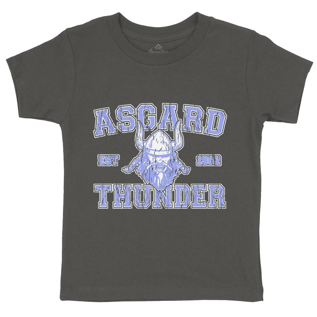 Asgard Thunder Kids Organic Crew Neck T-Shirt Sport D136