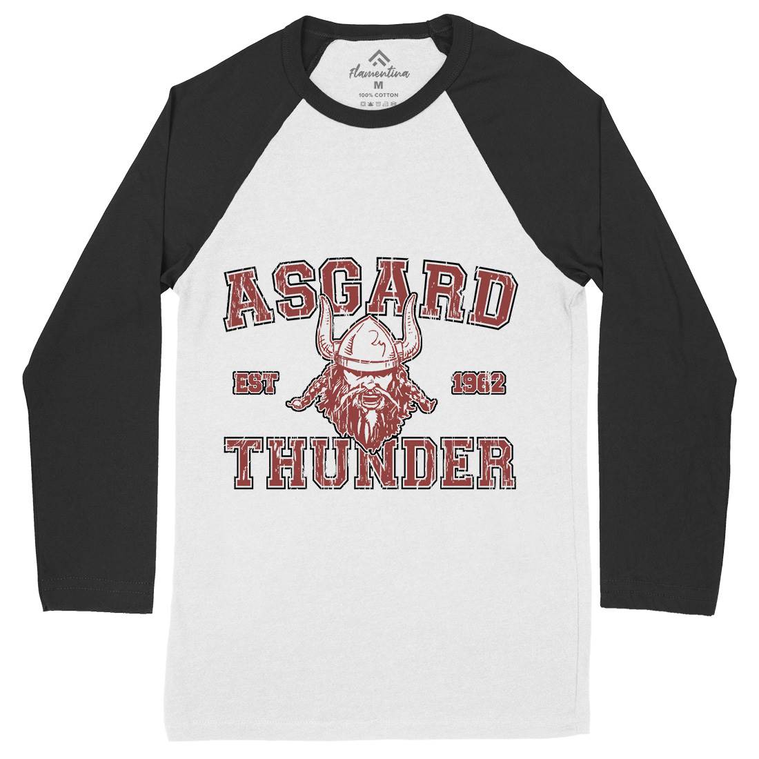 Asgard Thunder Mens Long Sleeve Baseball T-Shirt Sport D136