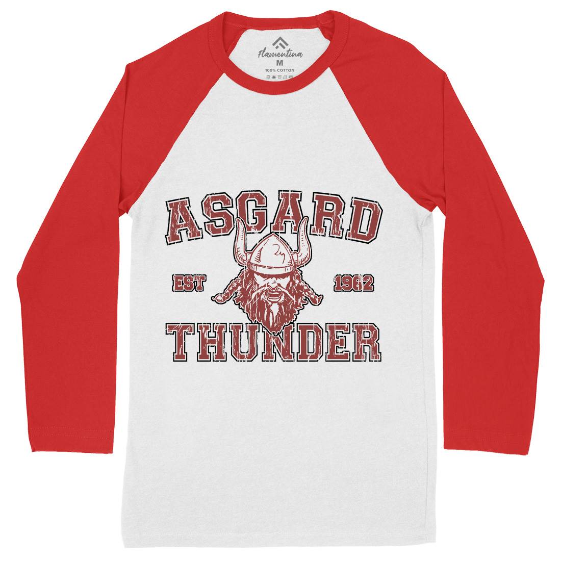 Asgard Thunder Mens Long Sleeve Baseball T-Shirt Sport D136