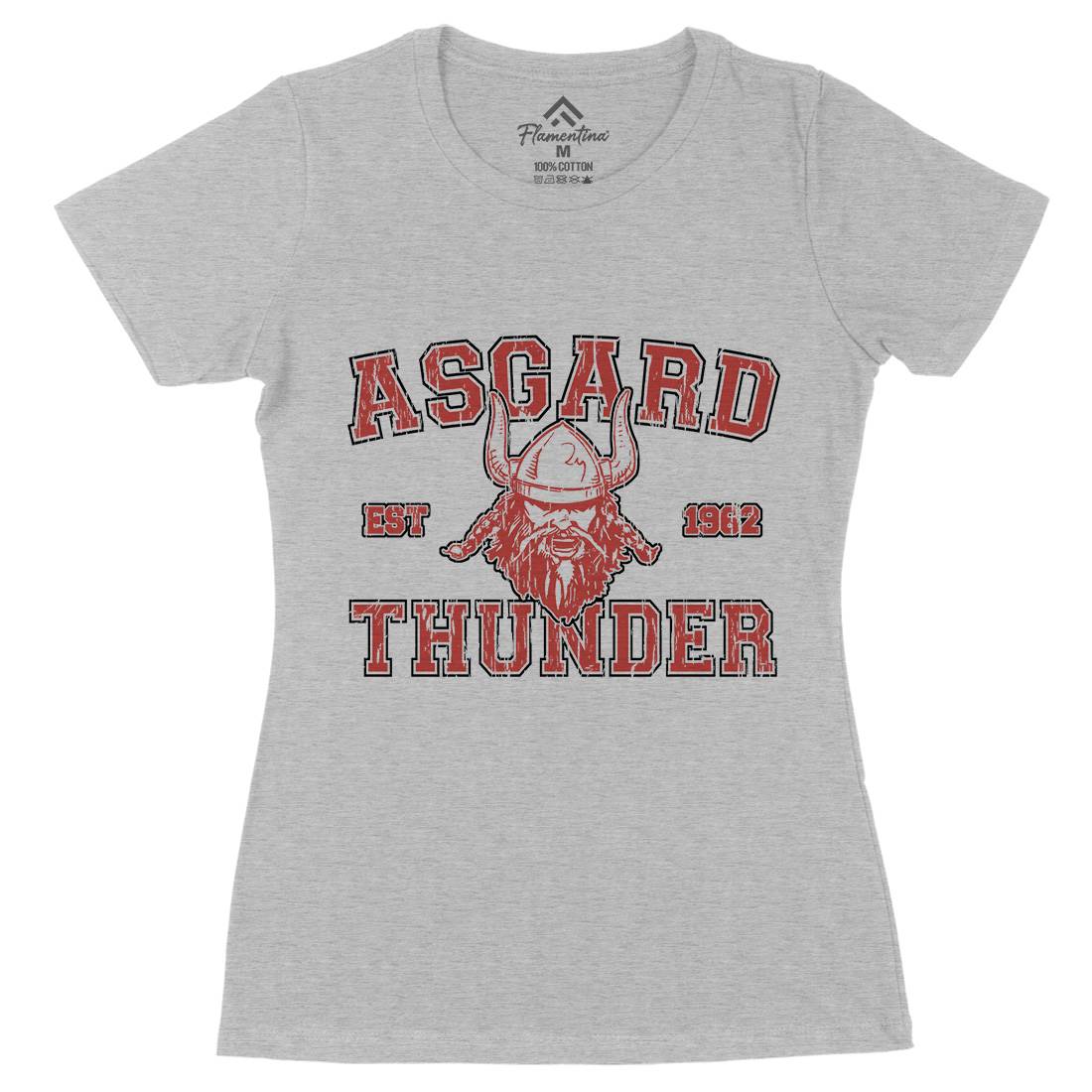 Asgard Thunder Womens Organic Crew Neck T-Shirt Sport D136