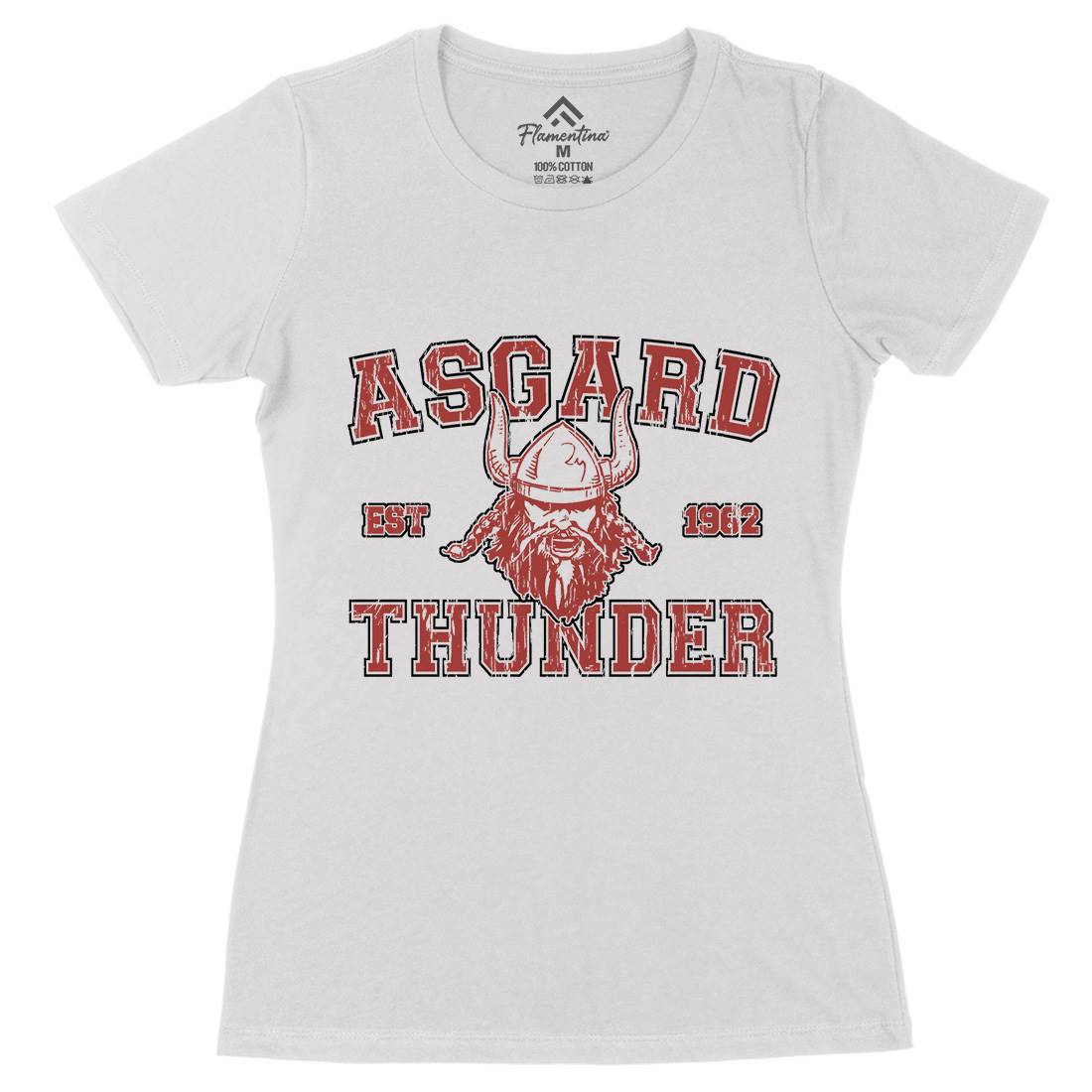 Asgard Thunder Womens Organic Crew Neck T-Shirt Sport D136