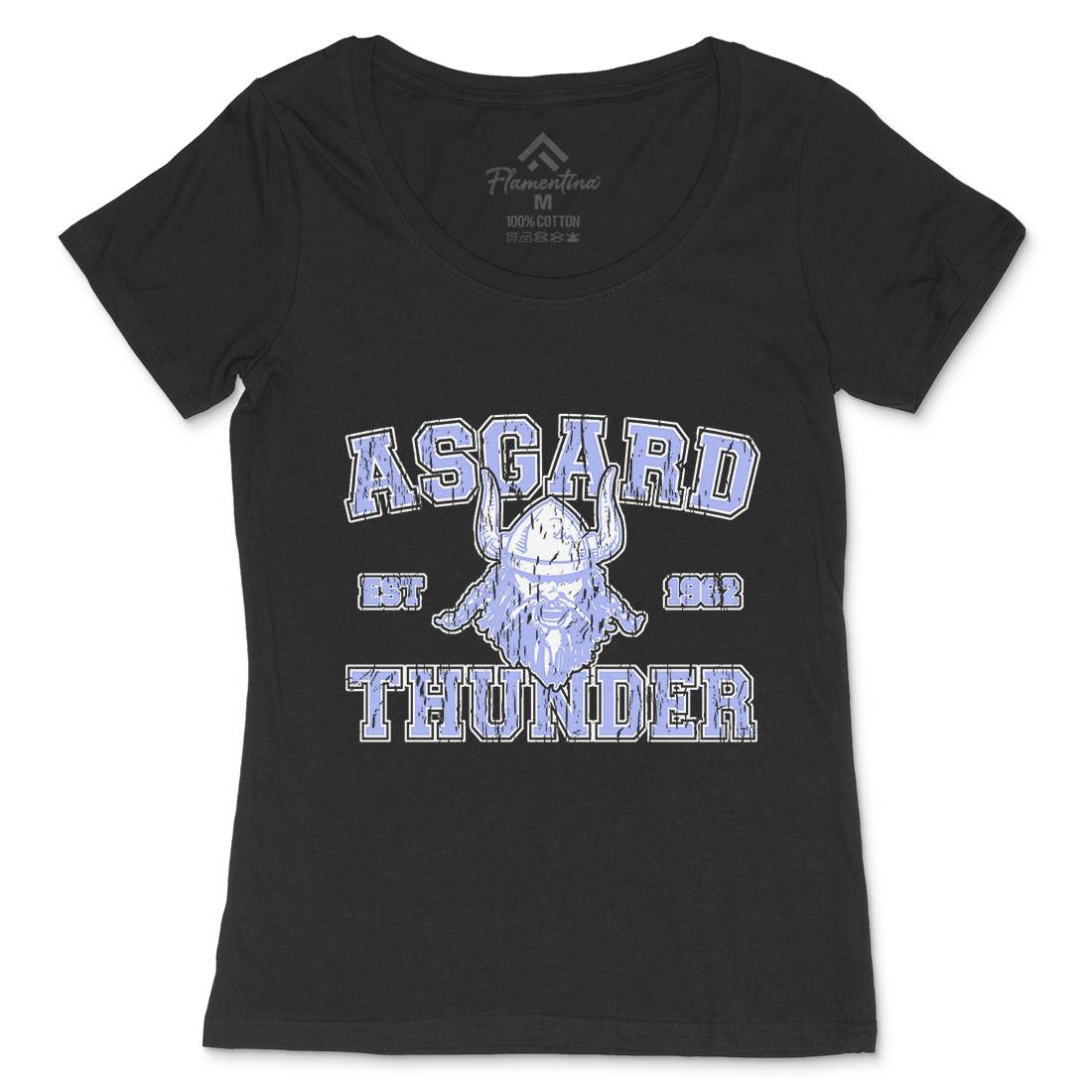Asgard Thunder Womens Scoop Neck T-Shirt Sport D136
