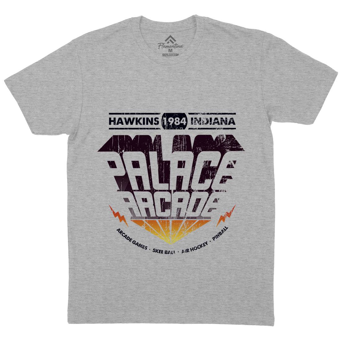 Palace Arcade Mens Organic Crew Neck T-Shirt Horror D138