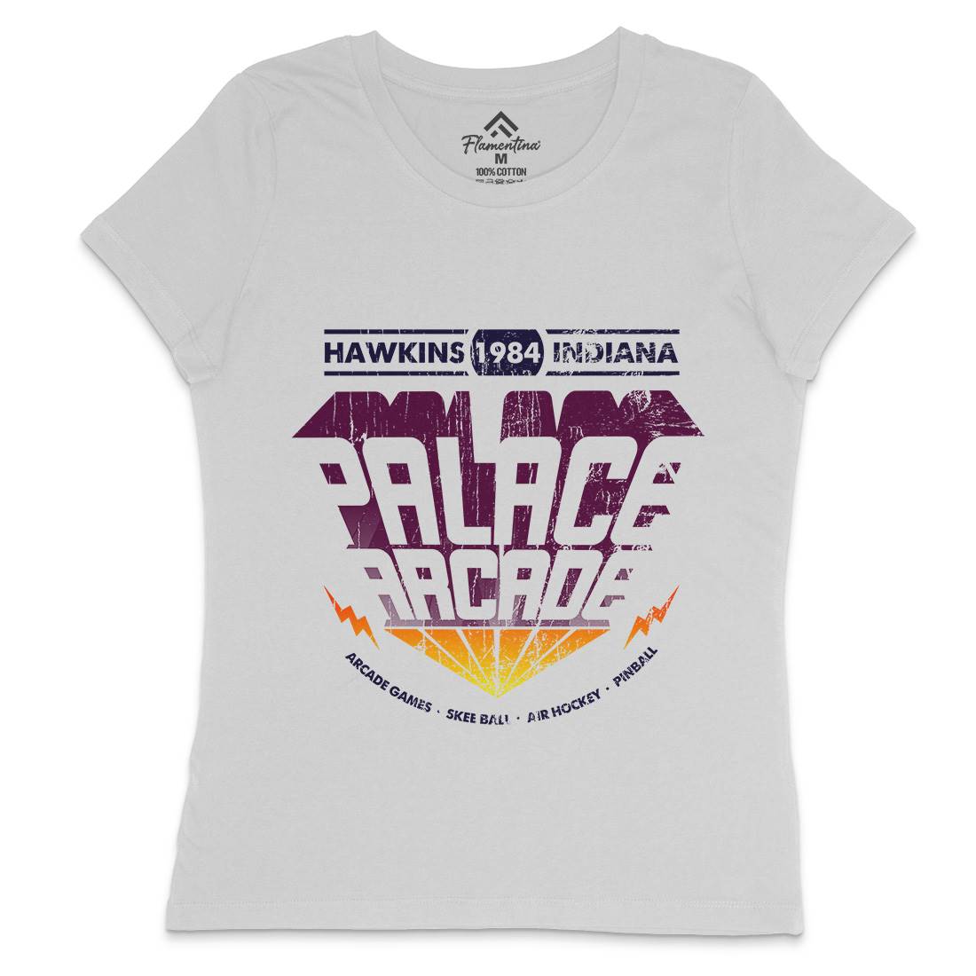 Palace Arcade Womens Crew Neck T-Shirt Horror D138