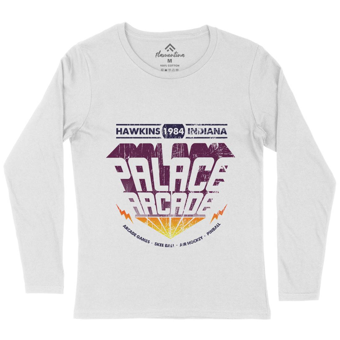 Palace Arcade Womens Long Sleeve T-Shirt Horror D138