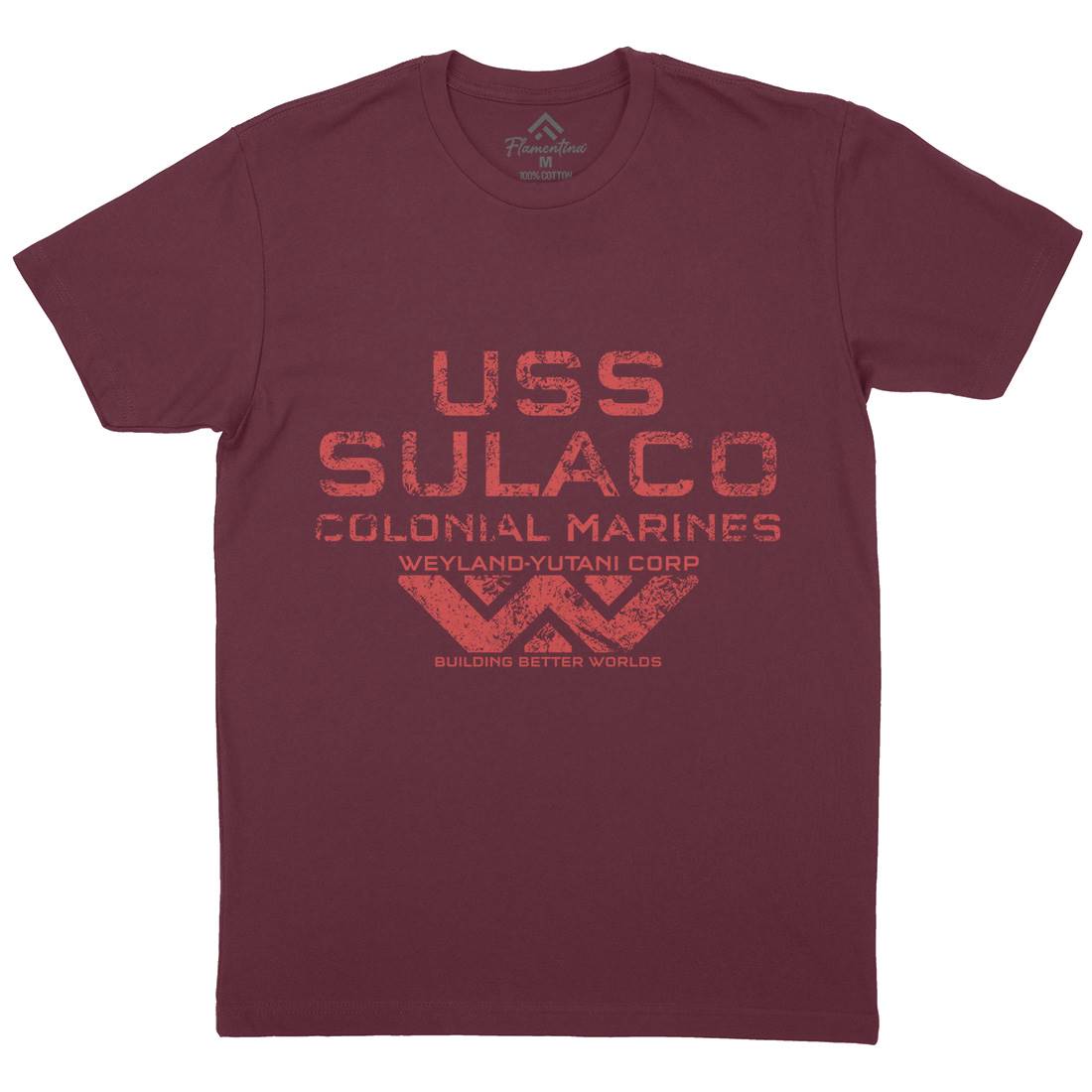 Uss Sulaco Mens Organic Crew Neck T-Shirt Space D139
