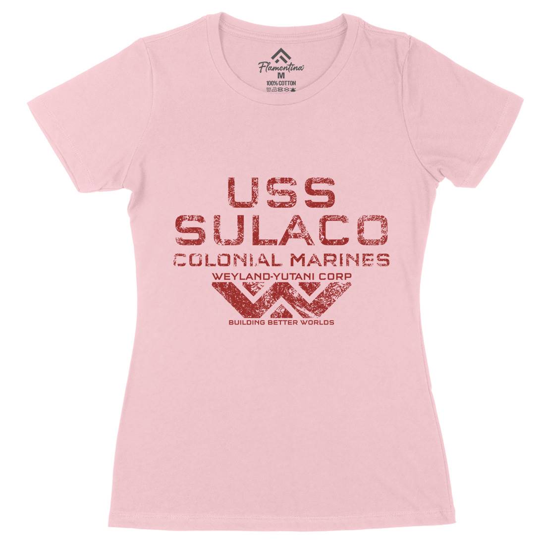 Uss Sulaco Womens Organic Crew Neck T-Shirt Space D139