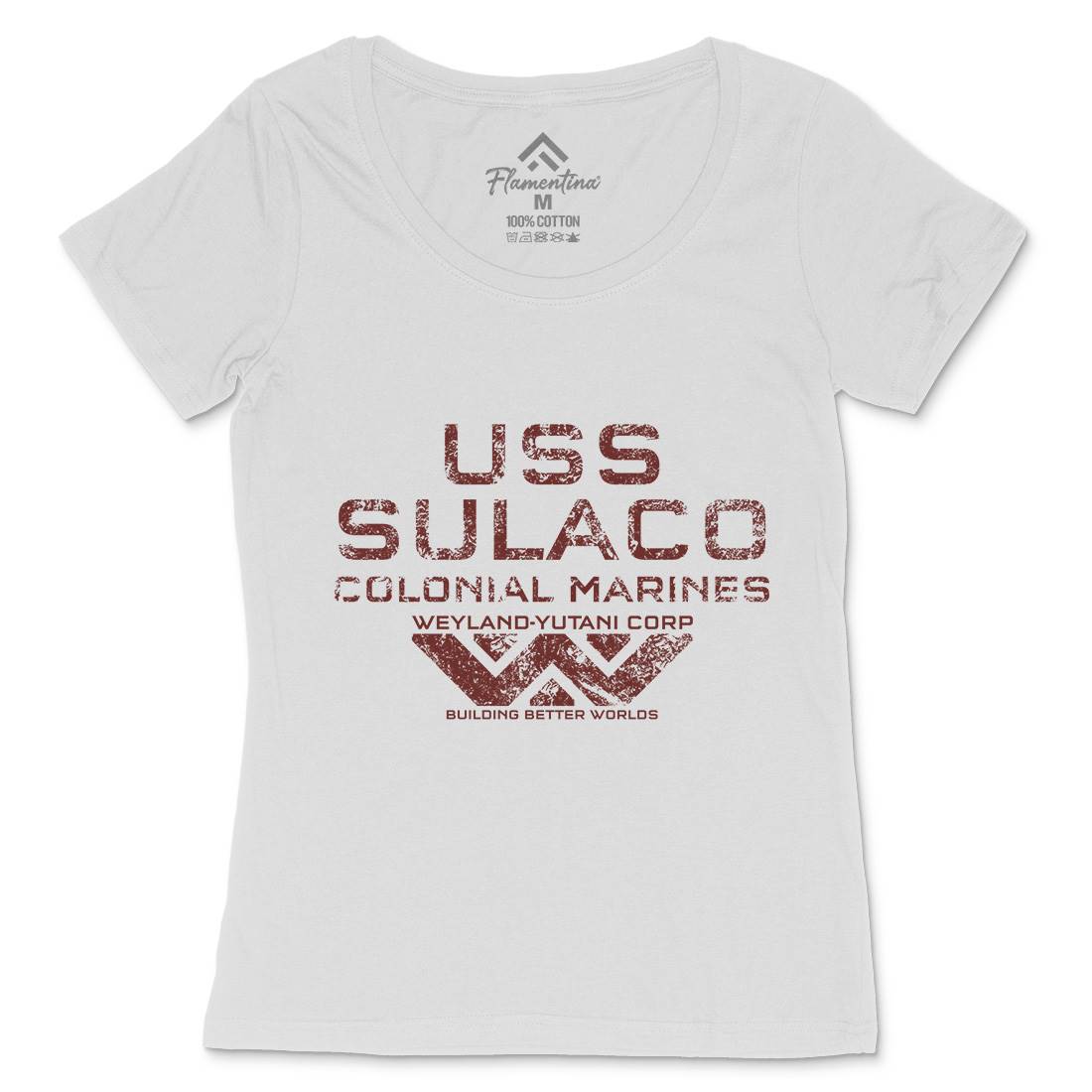 Uss Sulaco Womens Scoop Neck T-Shirt Space D139