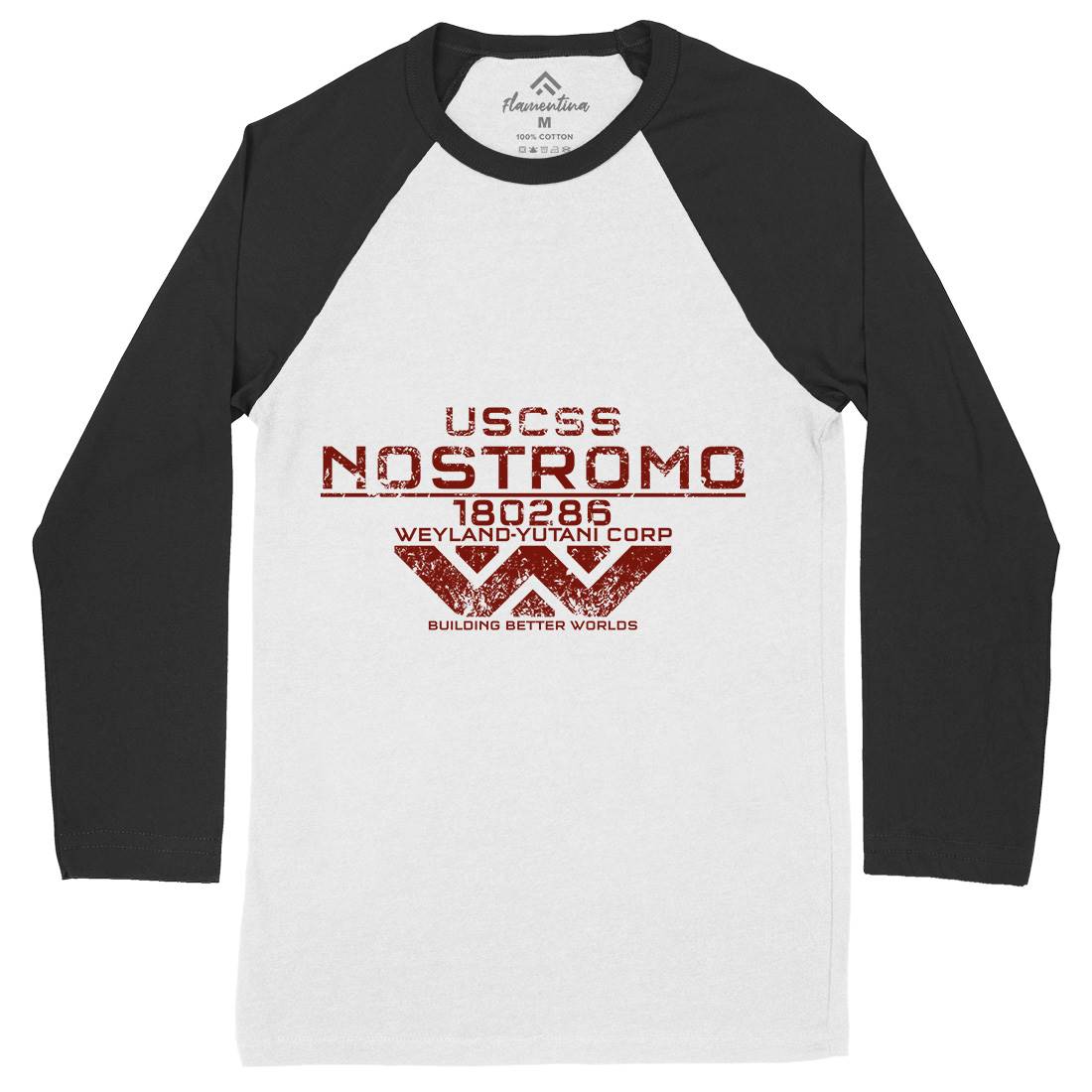 Uscss Nostromo Mens Long Sleeve Baseball T-Shirt Space D140