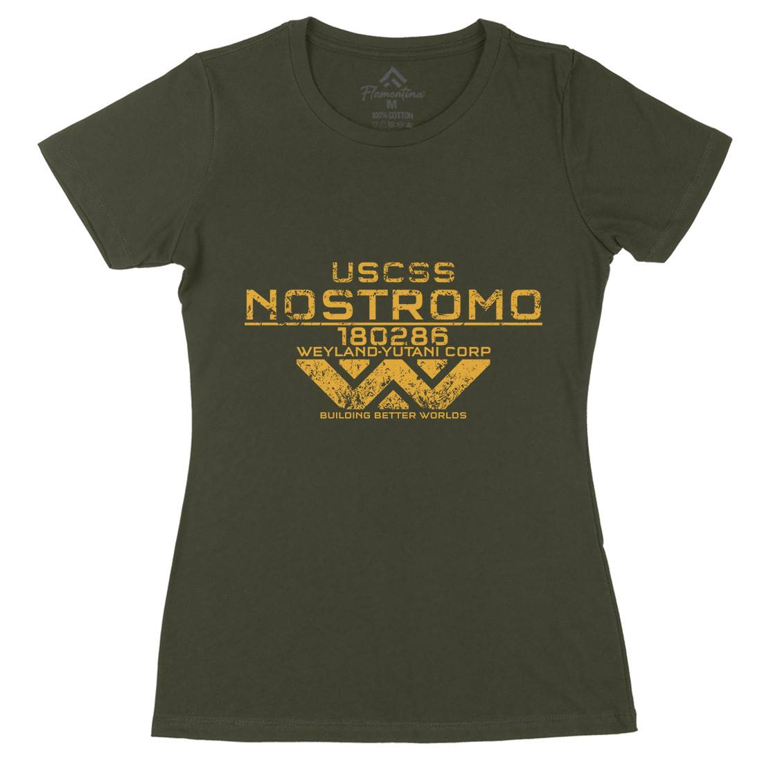 Uscss Nostromo Womens Organic Crew Neck T-Shirt Space D140