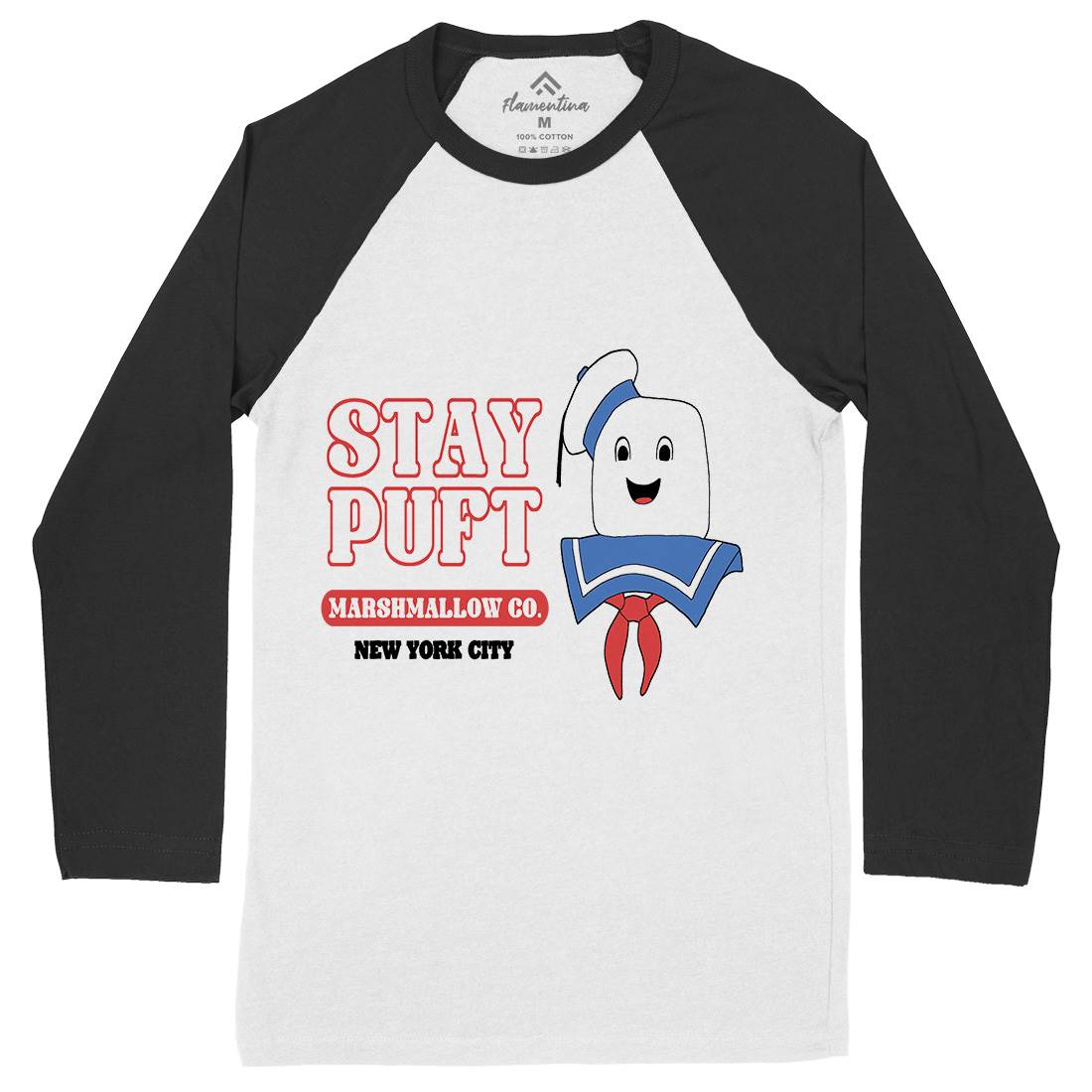 Stay Puft Co Mens Long Sleeve Baseball T-Shirt Space D141