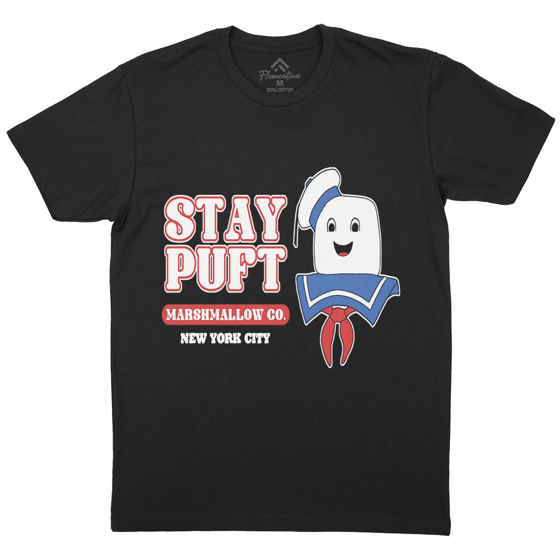 Stay Puft Co Mens Organic Crew Neck T-Shirt Space D141